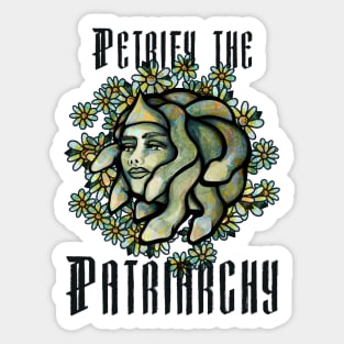 Petrify the Patriarchy Medusa Head Floral Sticker